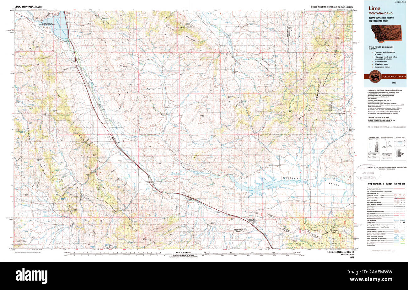 Lima montana map hires stock photography and images Alamy
