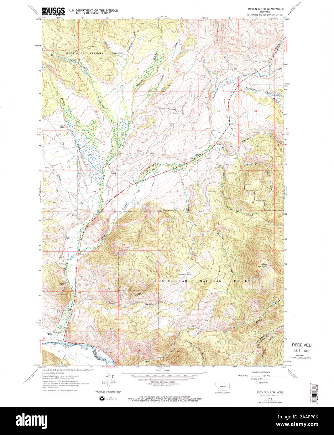 Lincoln montana map hi-res stock photography and images - Alamy