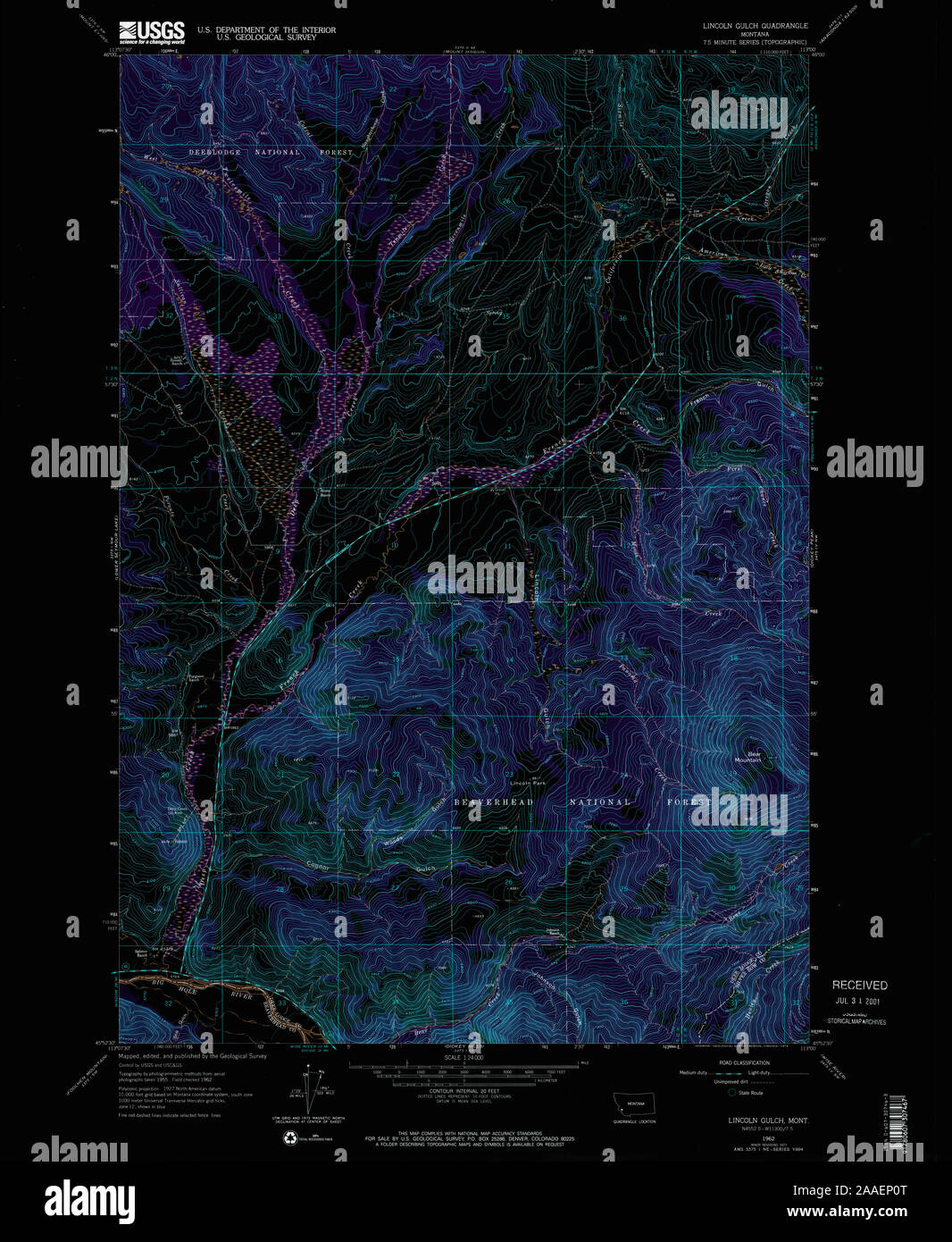 Lincoln montana map hi-res stock photography and images - Alamy
