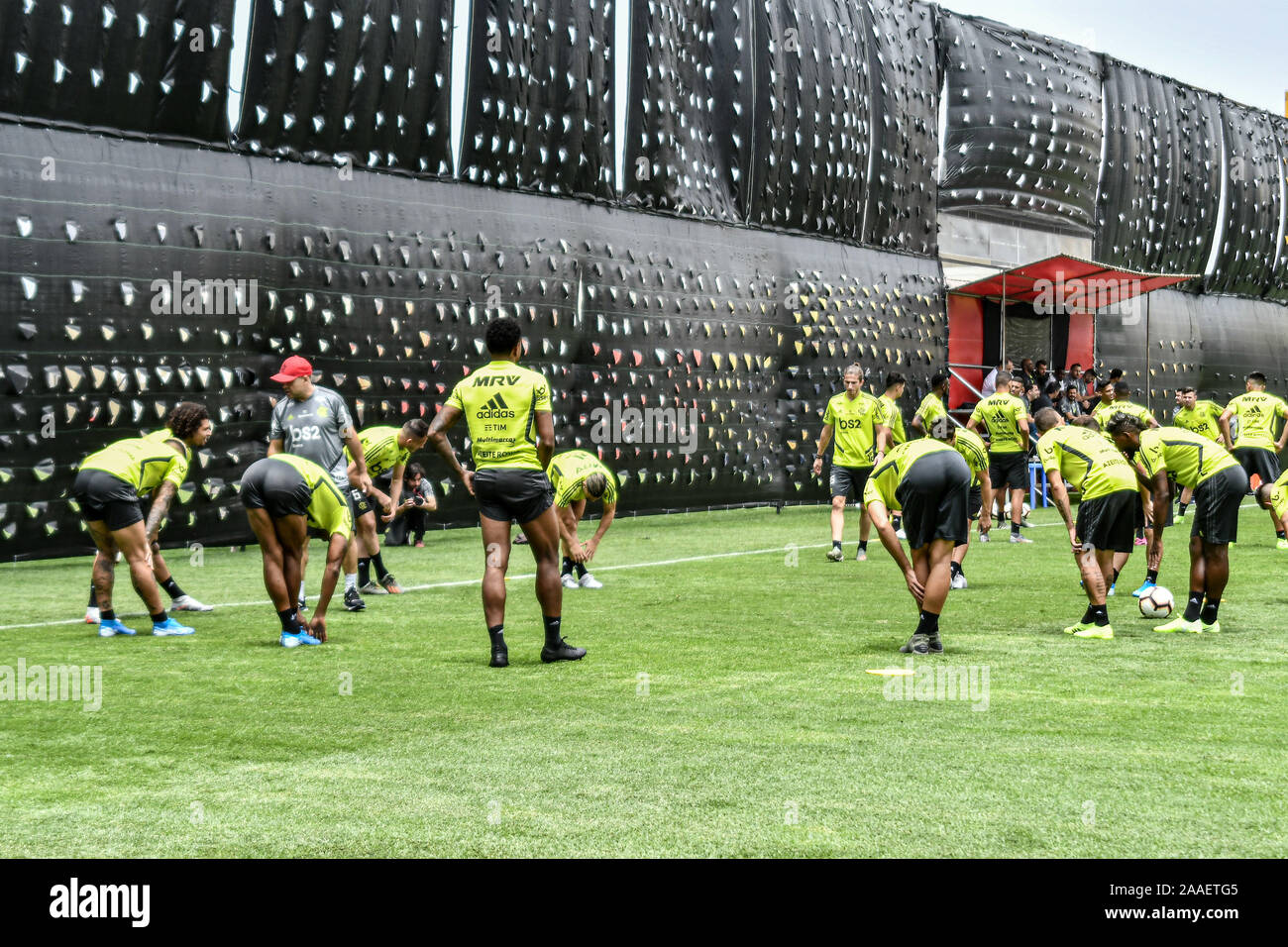 Lima, Peru. 21st Nov, 2019. During Flamengo training, valid for the preparation for the Libertadores Cup Final, held at Villa Desportiva Nacional (VIDENA), located in the city of Lima, on the morning of Thursday (21). Credit: Nayra Halm/FotoArena/Alamy Live News Stock Photo