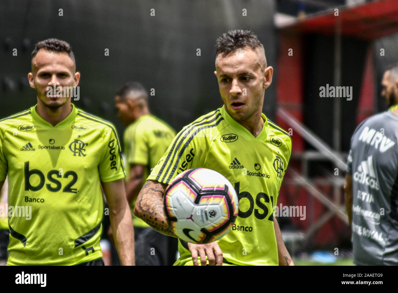 Lima, Peru. 21st Nov, 2019. During Flamengo training, valid for the preparation for the Libertadores Cup Final, held at Villa Desportiva Nacional (VIDENA), located in the city of Lima, on the morning of Thursday (21). Credit: Nayra Halm/FotoArena/Alamy Live News Stock Photo