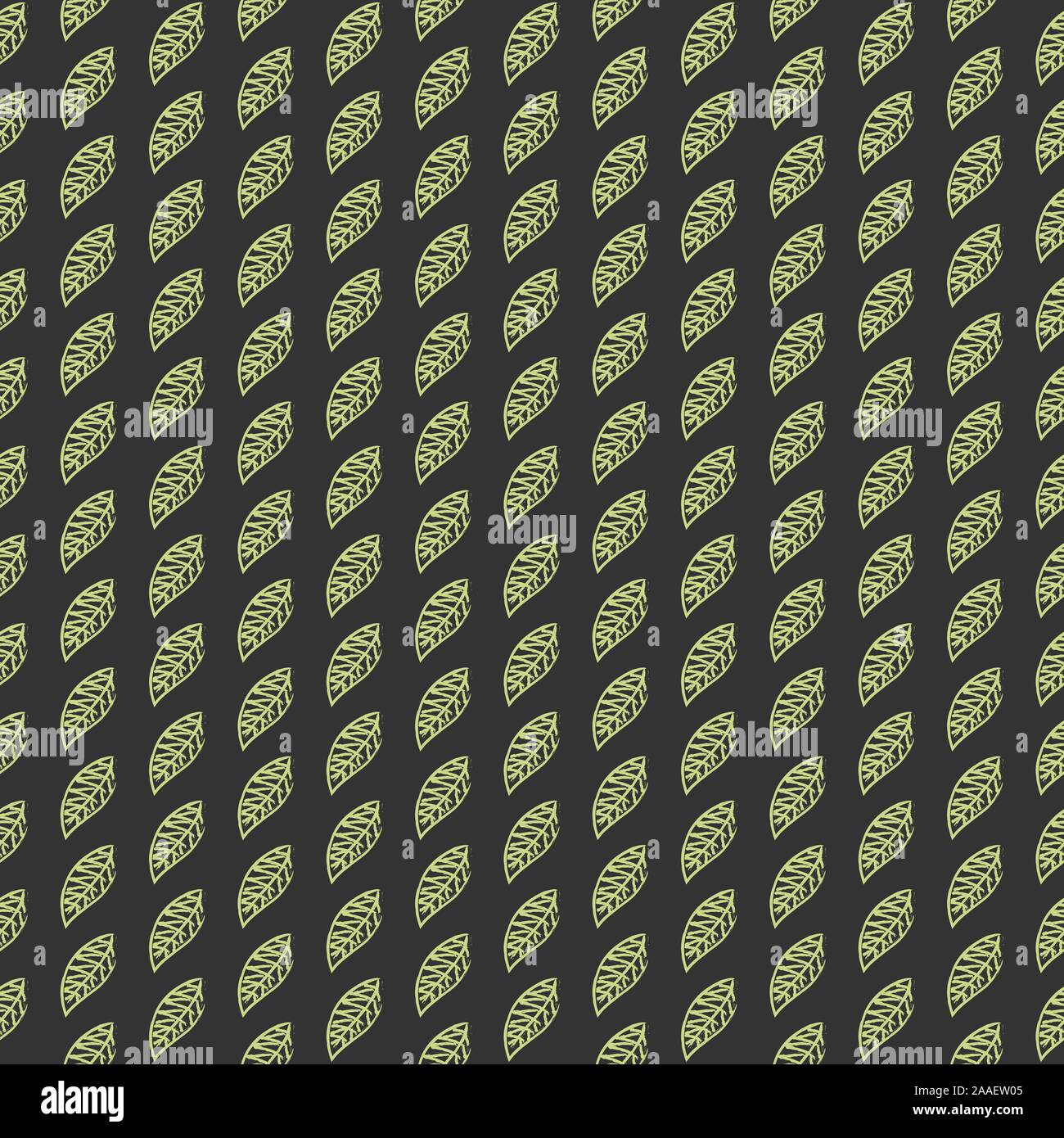 Seamless Pattern with Hand Drawn Leafs. Scandinavian Style. Stock Vector