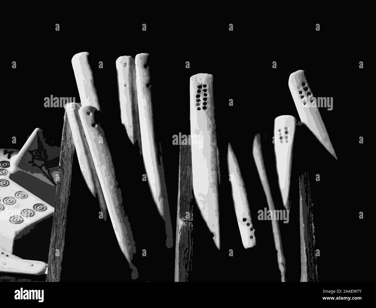 Mahjong Tiles And Scoring Rods Cutout Filter Photoshop