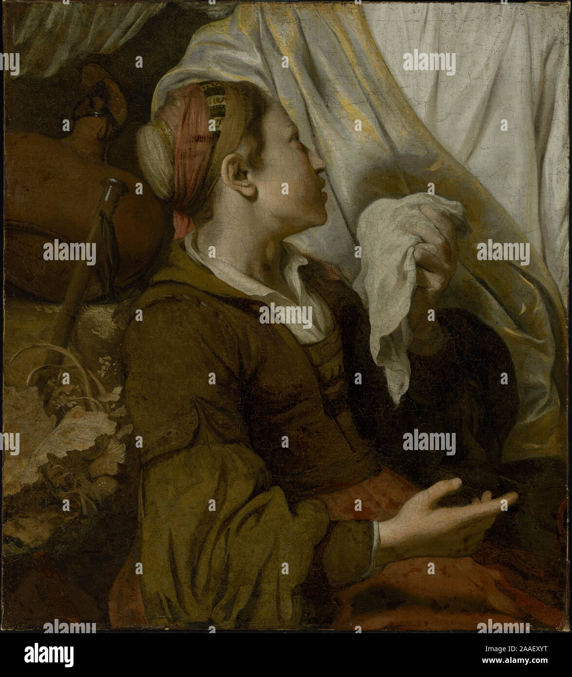 Hagar Weeping; Gerbrand van den Eeckhout (Dutch, 1621 - 1674); early 1640s; Oil on canvas; 76.2 × 68.6 cm (30 × 27 in.); 72.PA.22 Stock Photo