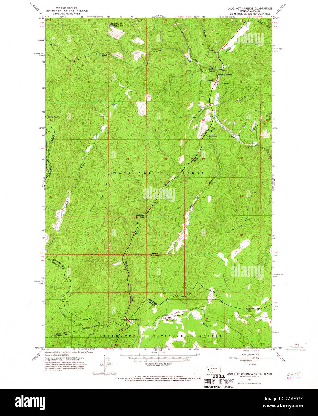 Map of lolo montana hires stock photography and images Alamy