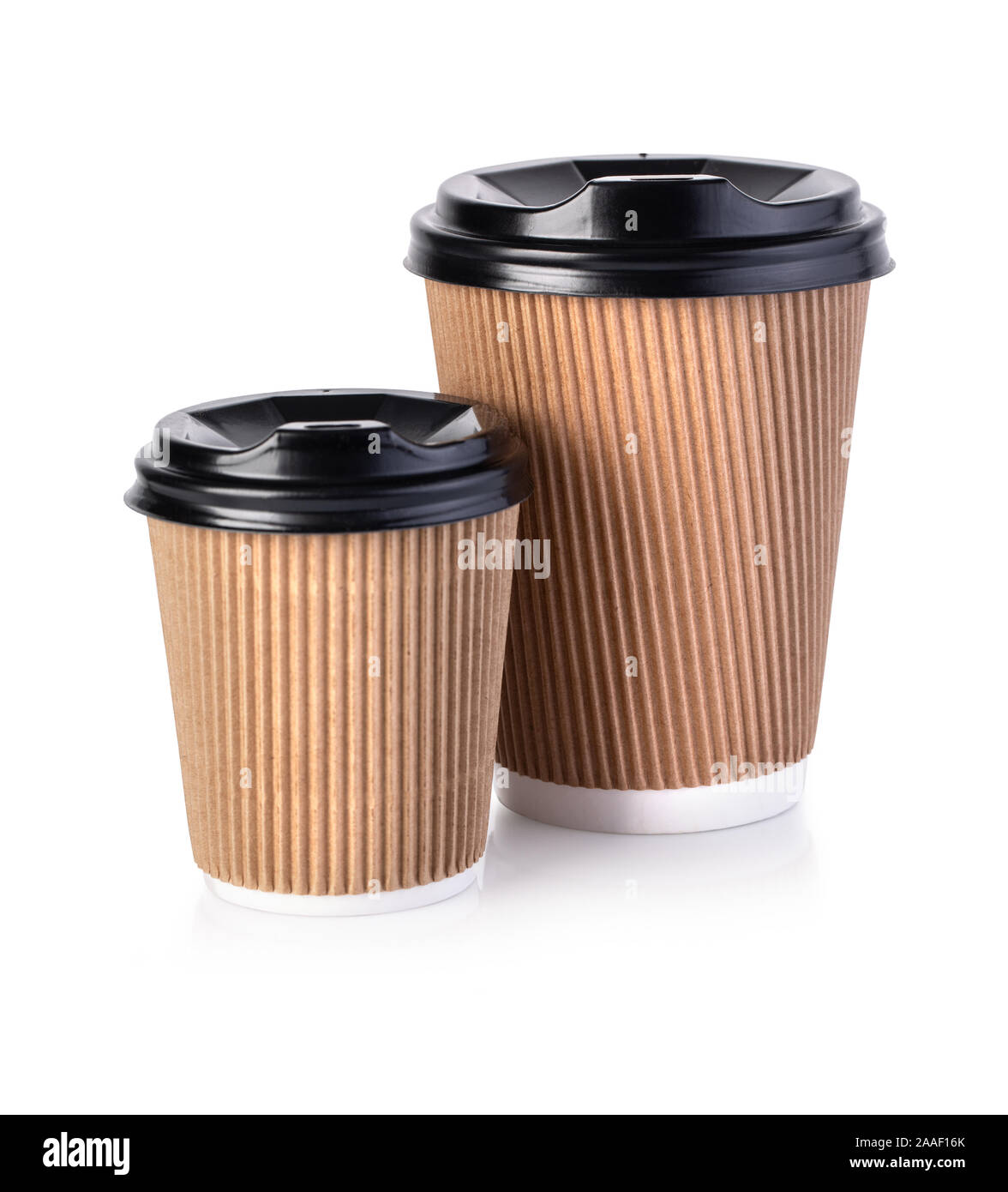 Take-out coffee in thermo cup. Isolated on a white.With clipping path Stock Photo