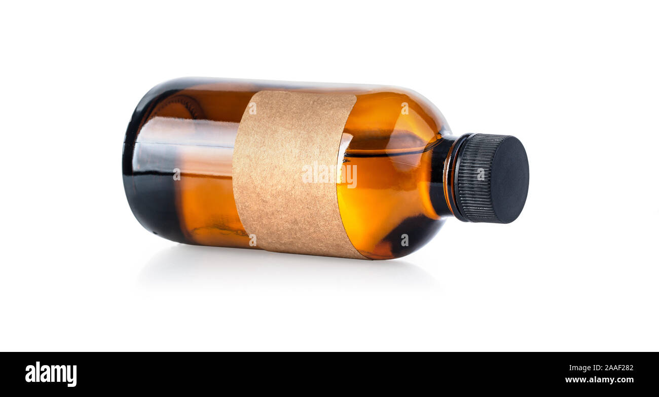 Download Dropper Bottle Amber Glass With Label With Clipping Path Stock Photo Alamy PSD Mockup Templates