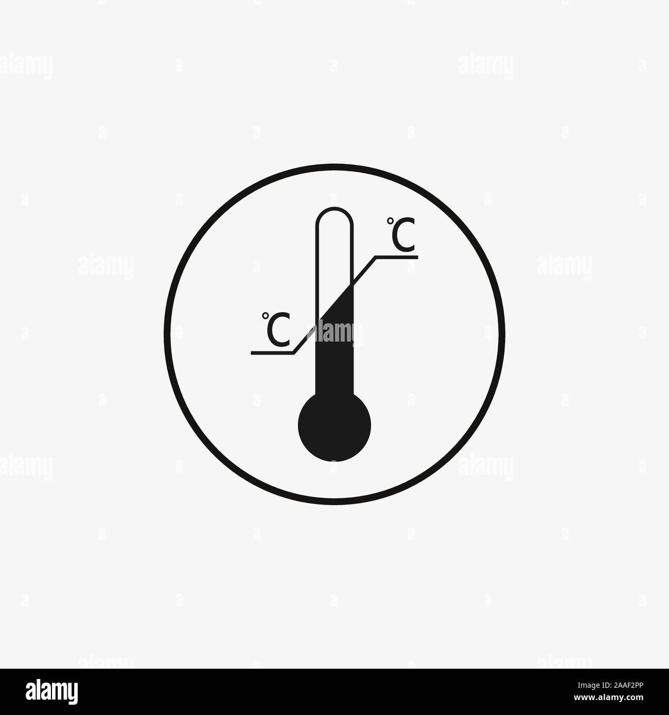 Temperature limitation symbol. Vector illustration, flat design Stock