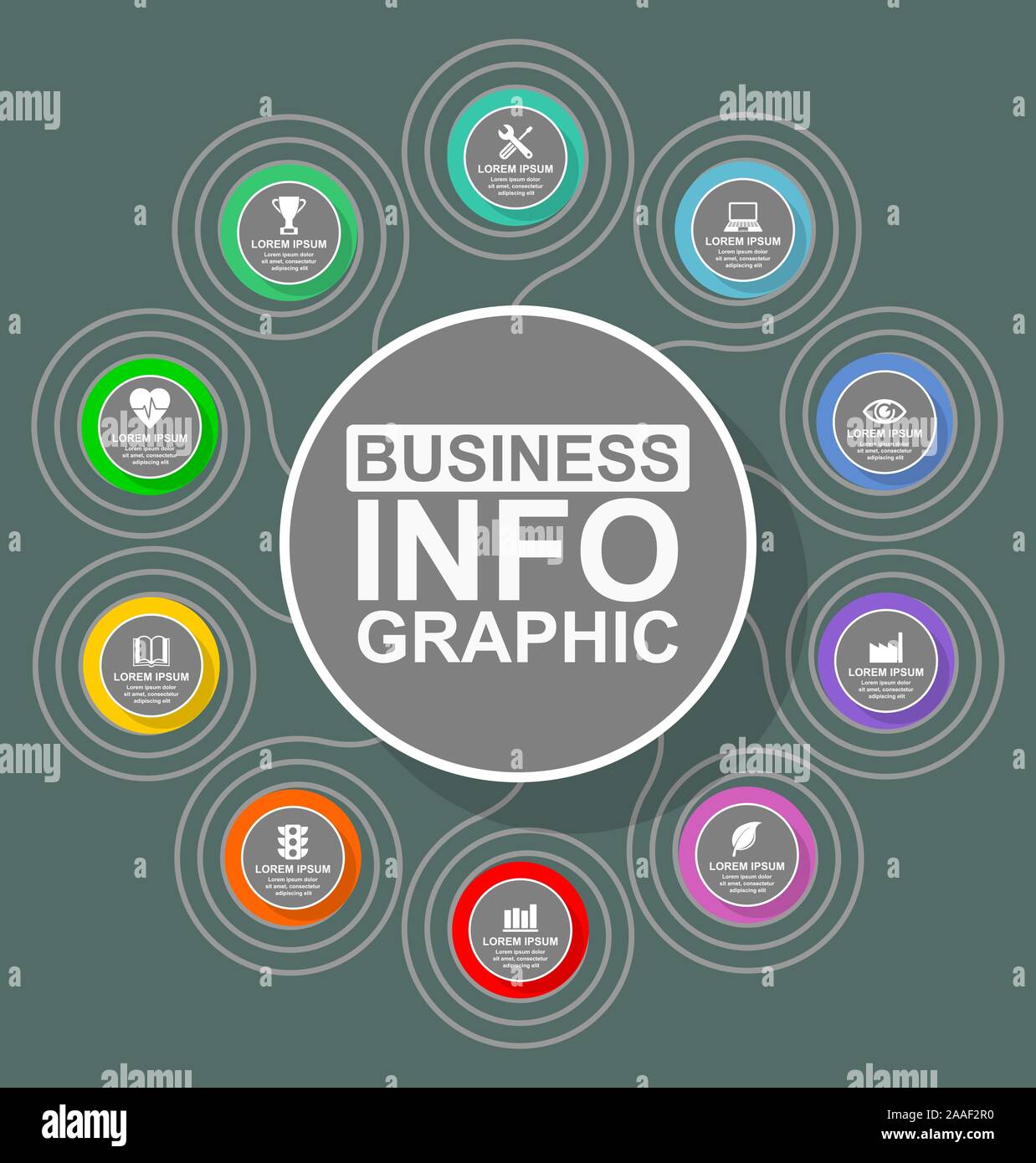 Business diagram, vector circular infographic template, web ...