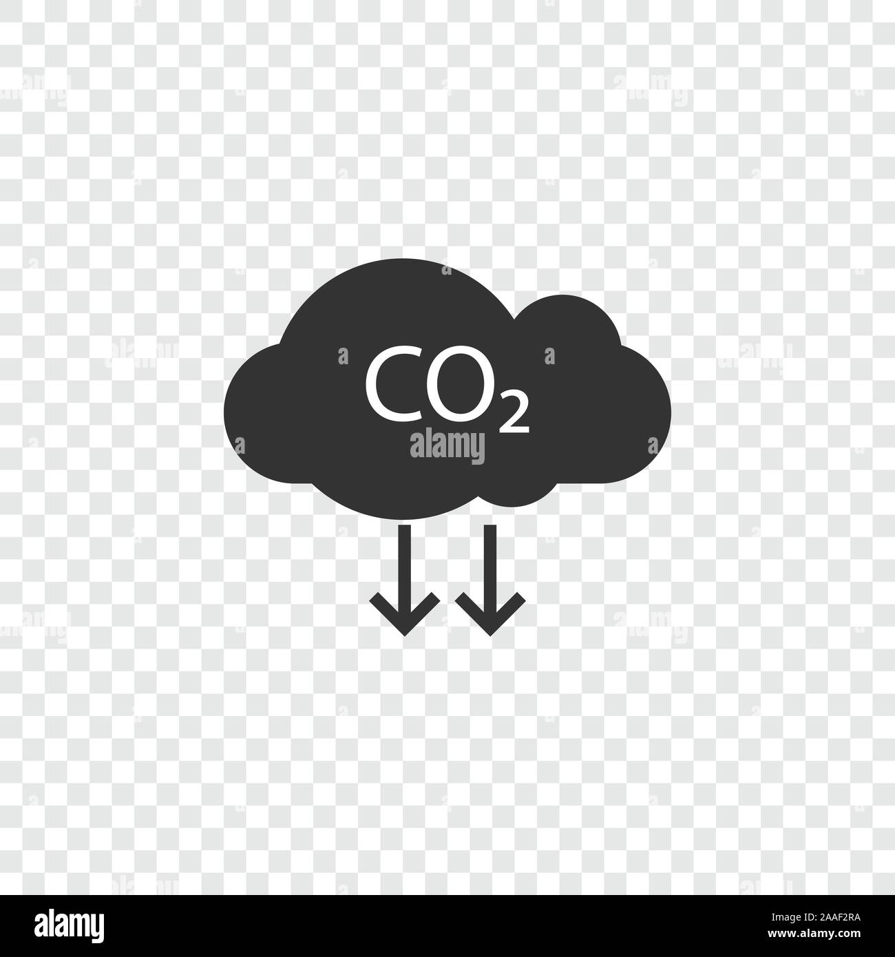 Co2, ecology, cloud icon. Vector illustration, flat design. Stock Vector