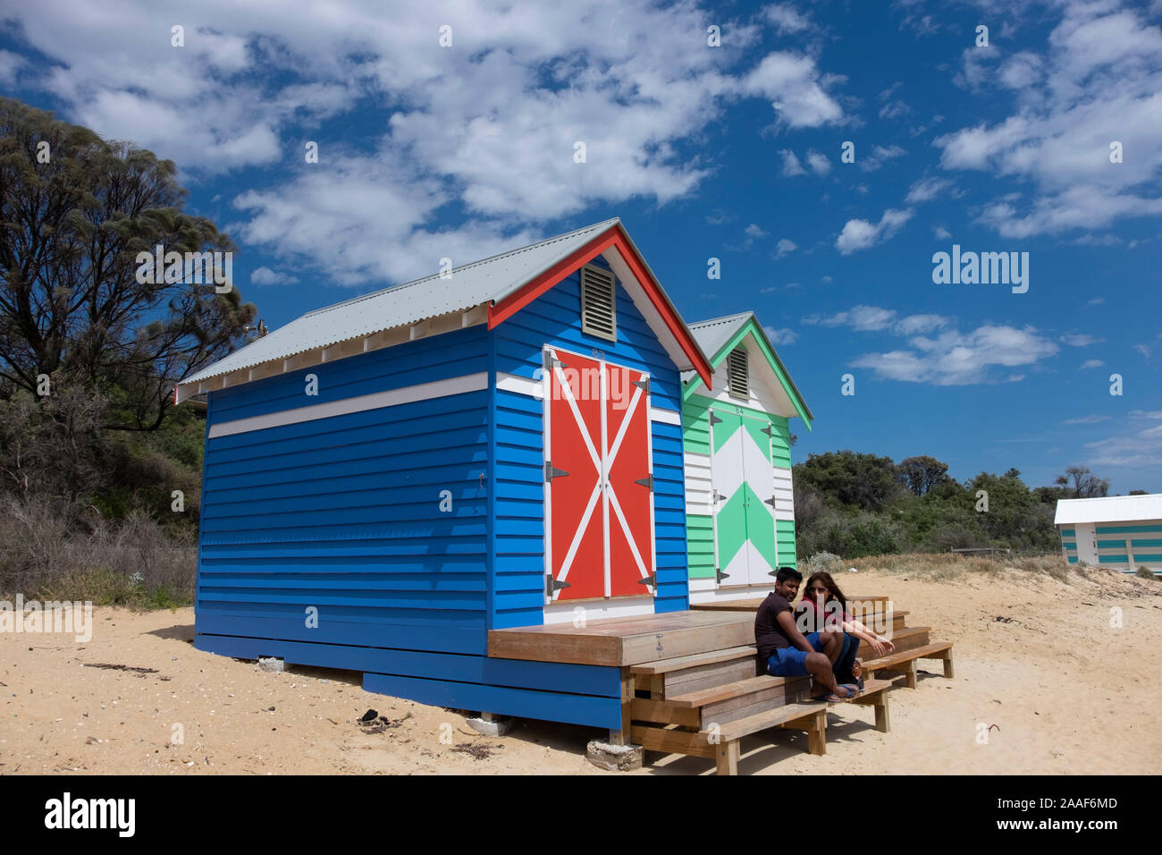 Beach Huts at Brighton, Melbourne Stock Photo Alamy