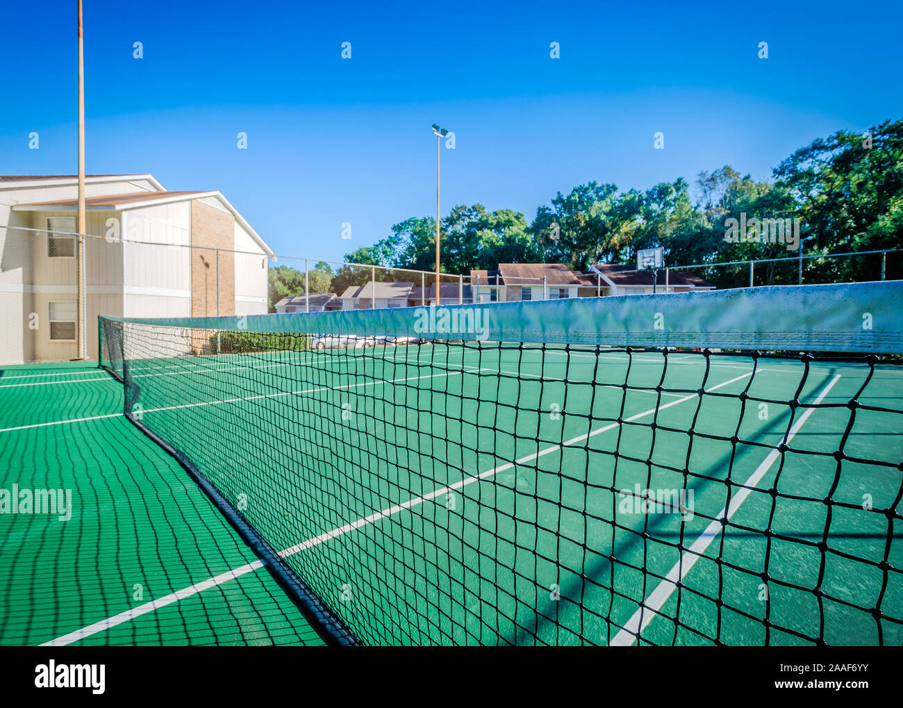 The tennis court at Four Seasons apartments is pictured, Nov. 24, 2015