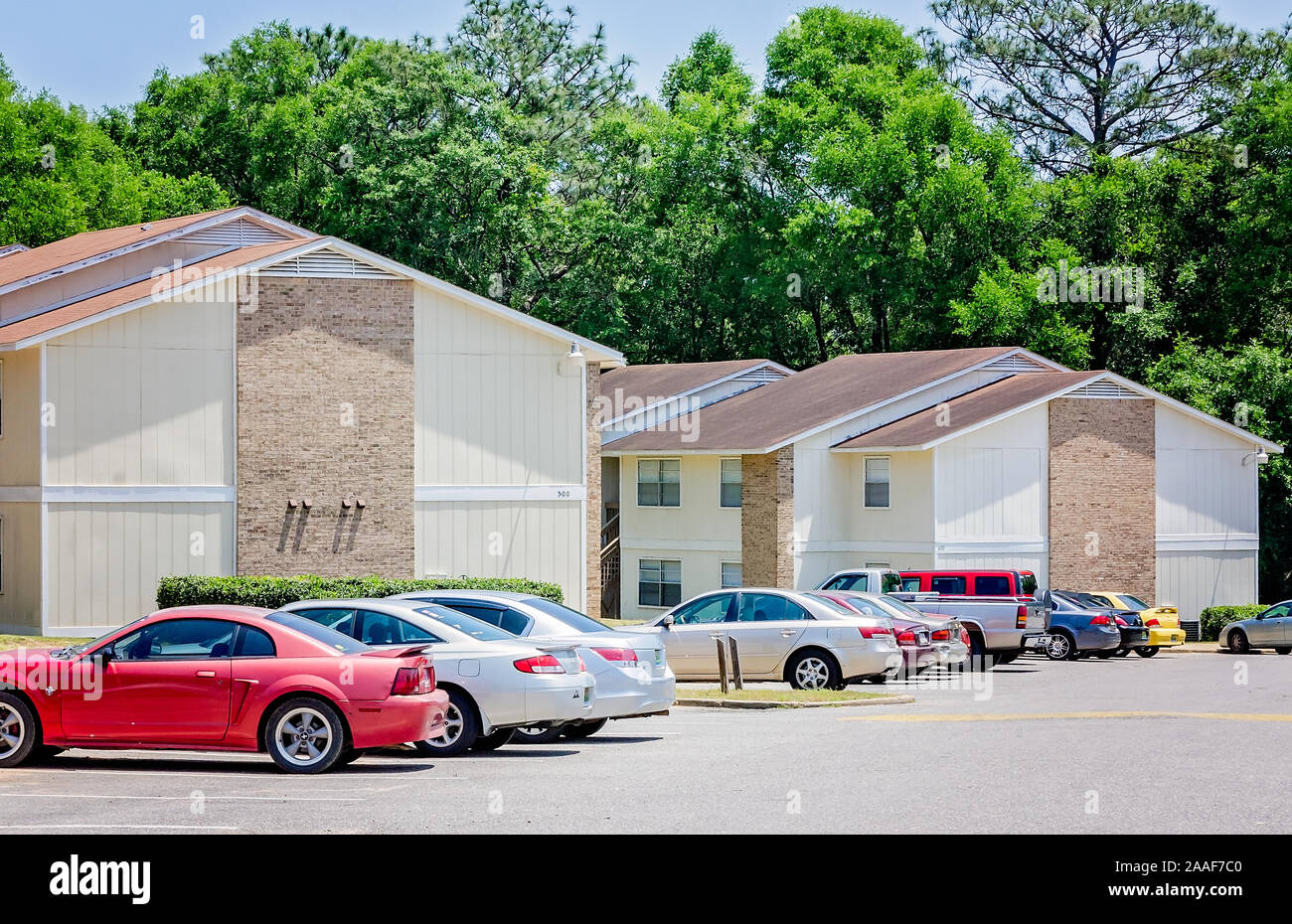 Apartment buildings at Four Seasons apartments are pictured in Mobile