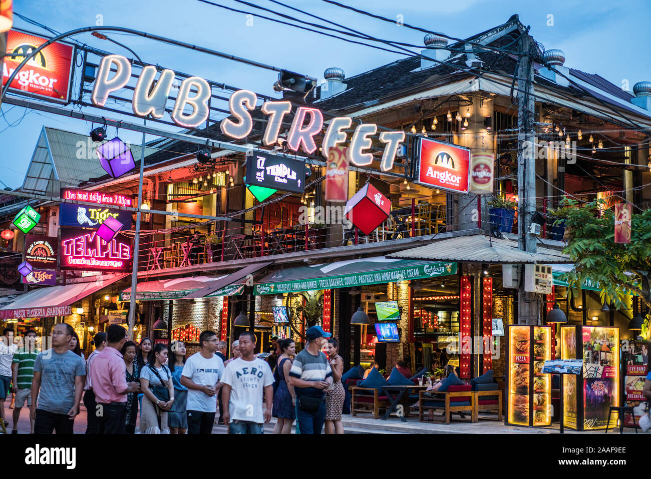 Pub Street in the Siem Reap, Cambodia Stock Photo Alamy