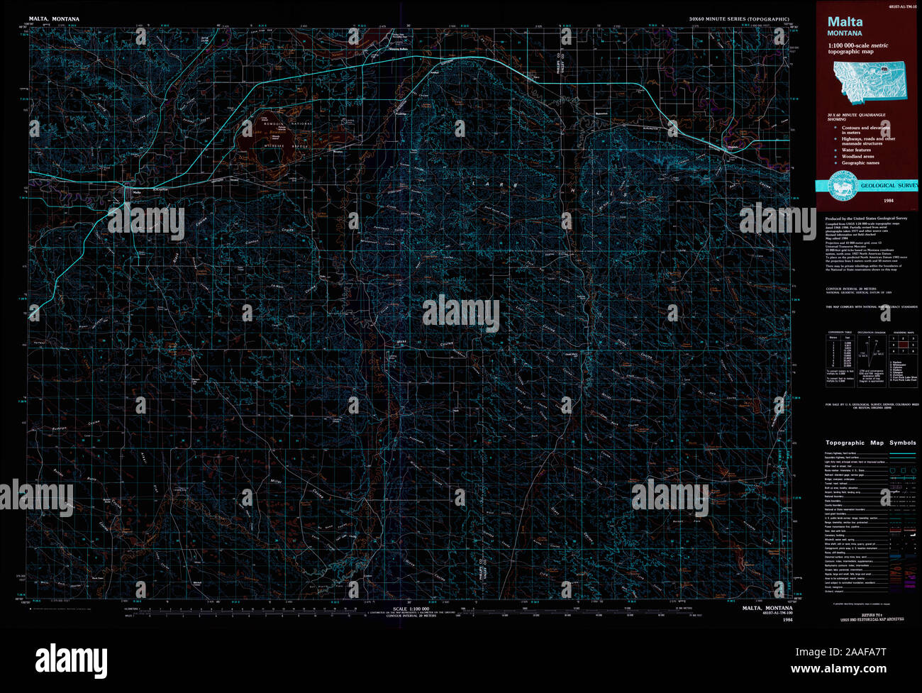 Malta montana map hires stock photography and images Alamy