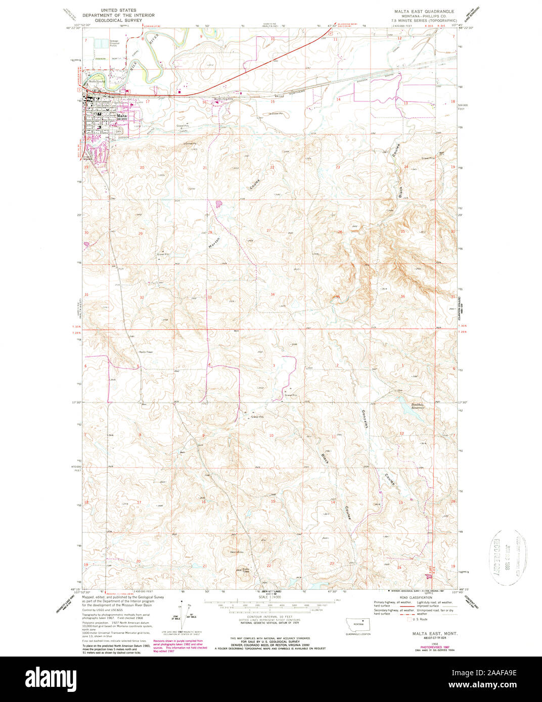 Map of malta montana hires stock photography and images Alamy