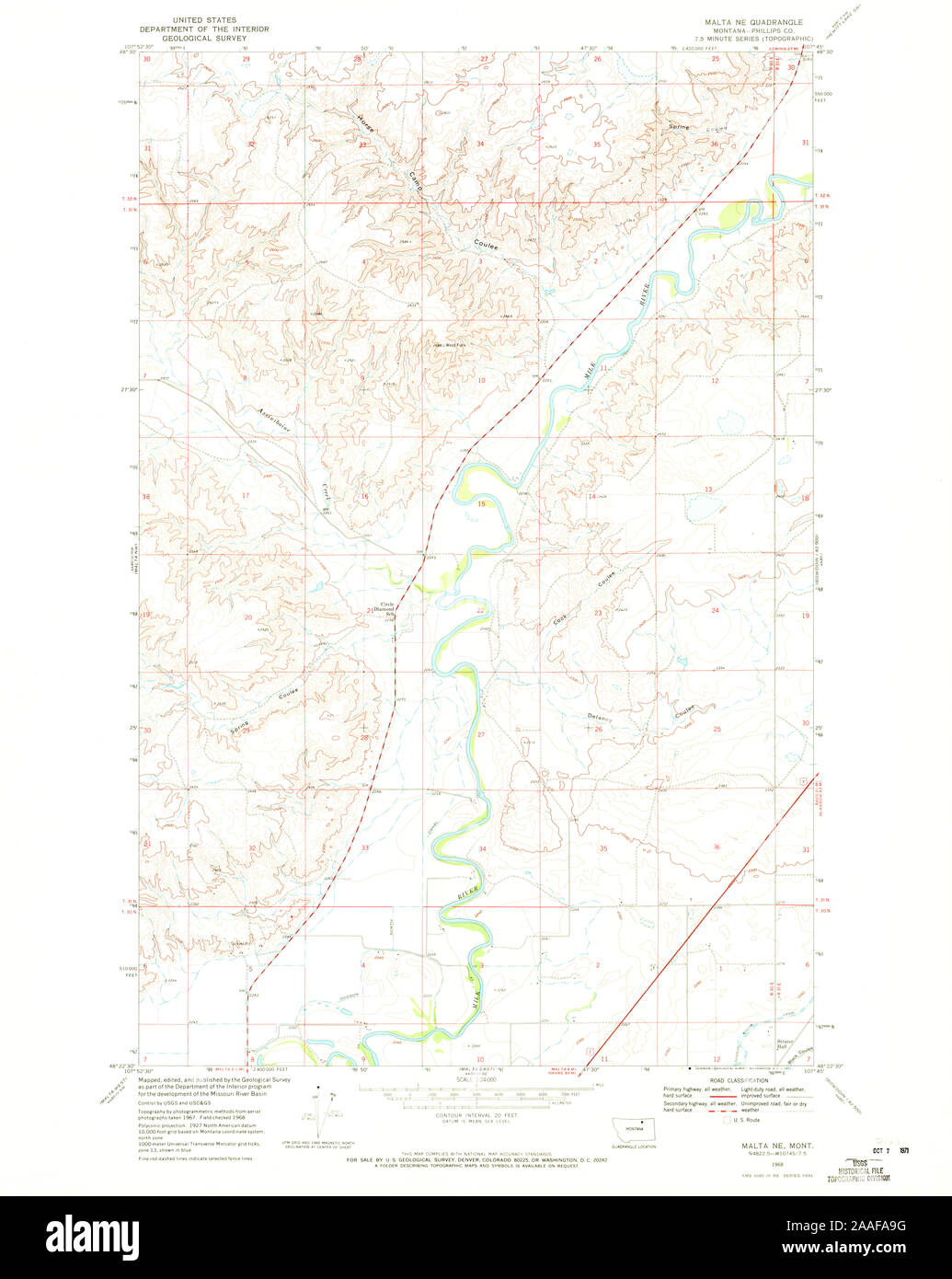 Map of malta montana hi-res stock photography and images - Alamy