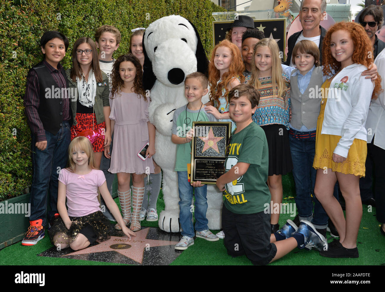 LOS ANGELES, CA NOVEMBER 2, 2015 Comic character Snoopy with voice