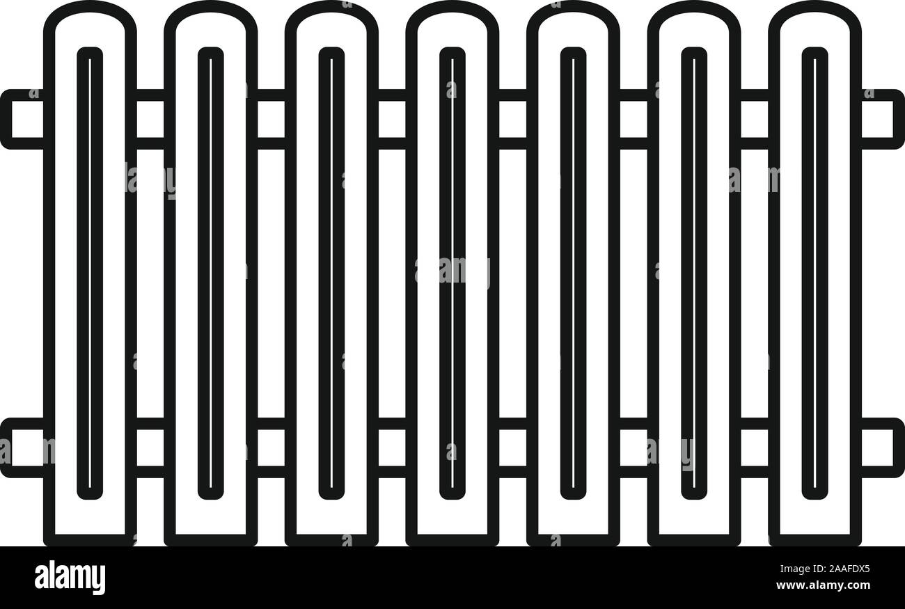 Security fence icon. Outline security fence vector icon for design