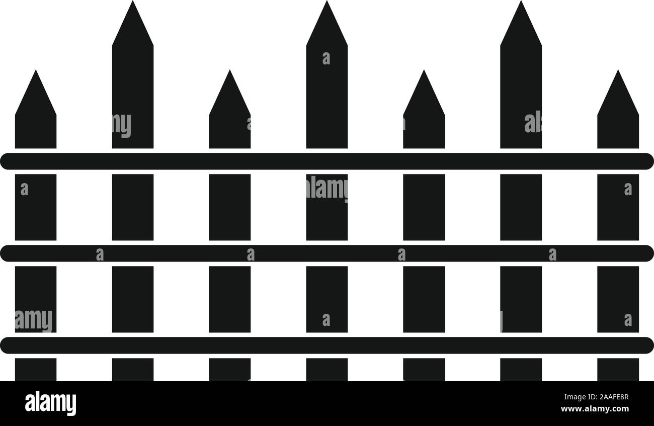 Rustic fence icon. Simple illustration of rustic fence vector icon for ...