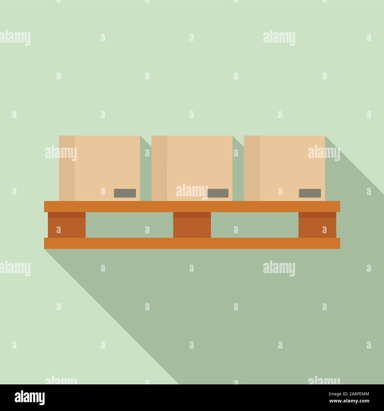 Full pallet box icon. Flat illustration of full pallet box vector icon