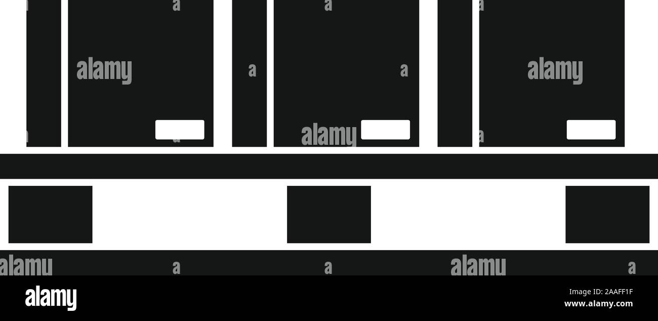 Full pallet box icon. Simple illustration of full pallet box vector