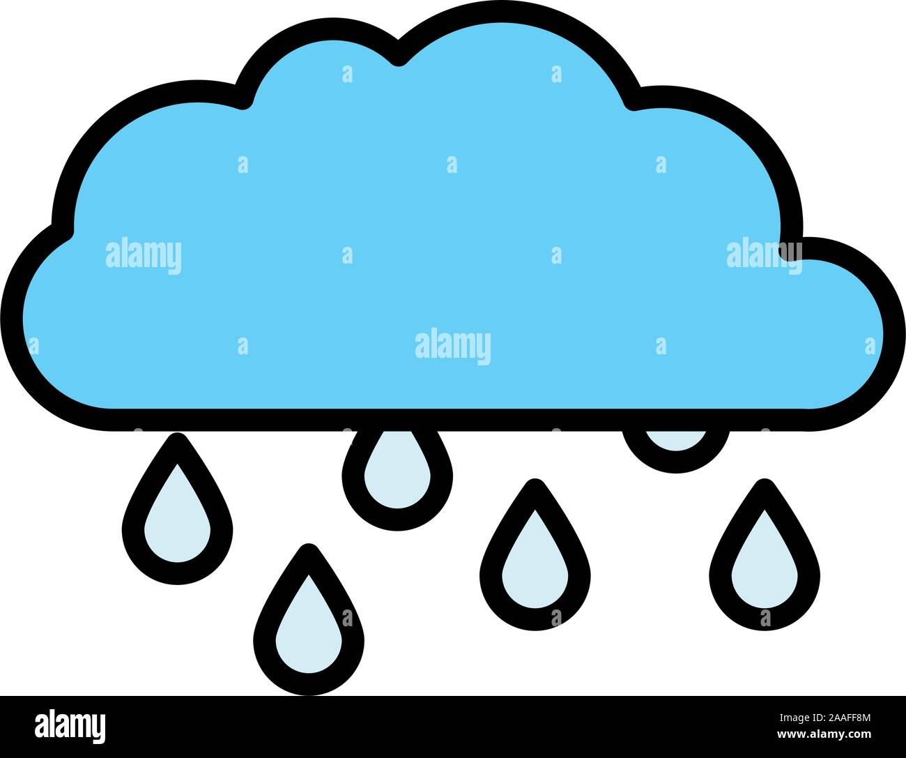 Isolated cloud and rain vector design Stock Vector Image & Art - Alamy