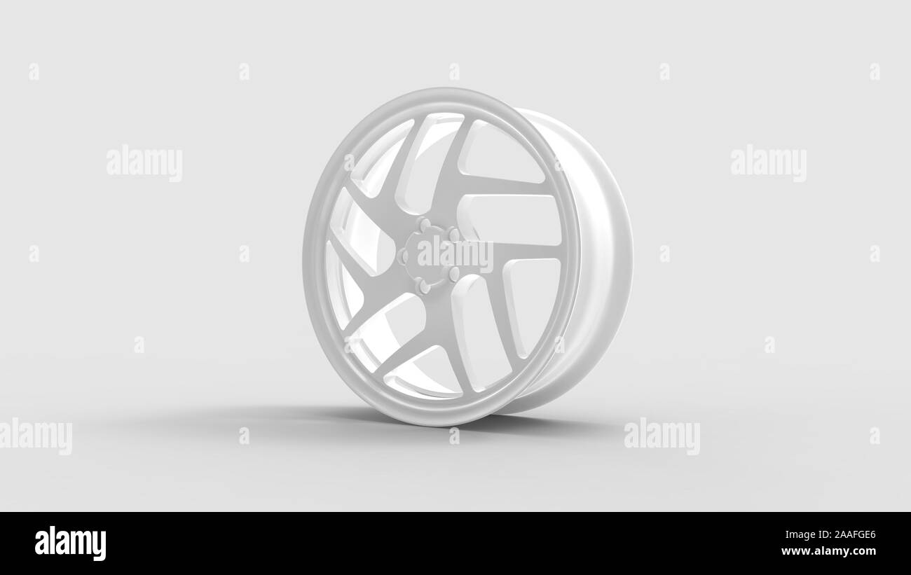 3d rendering of an exclusive car rim isolated in studio background