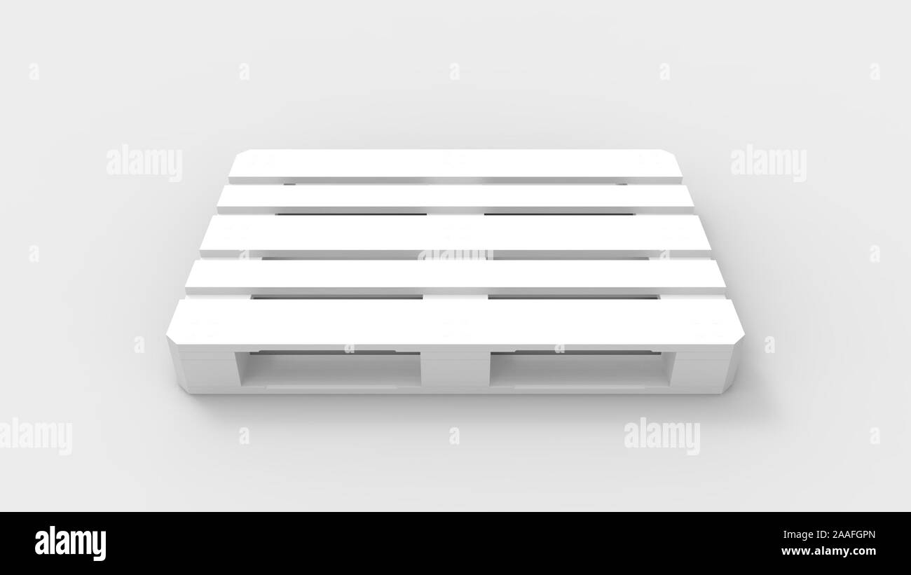 3d rendering of a pallet isolated in a studio background Stock Photo