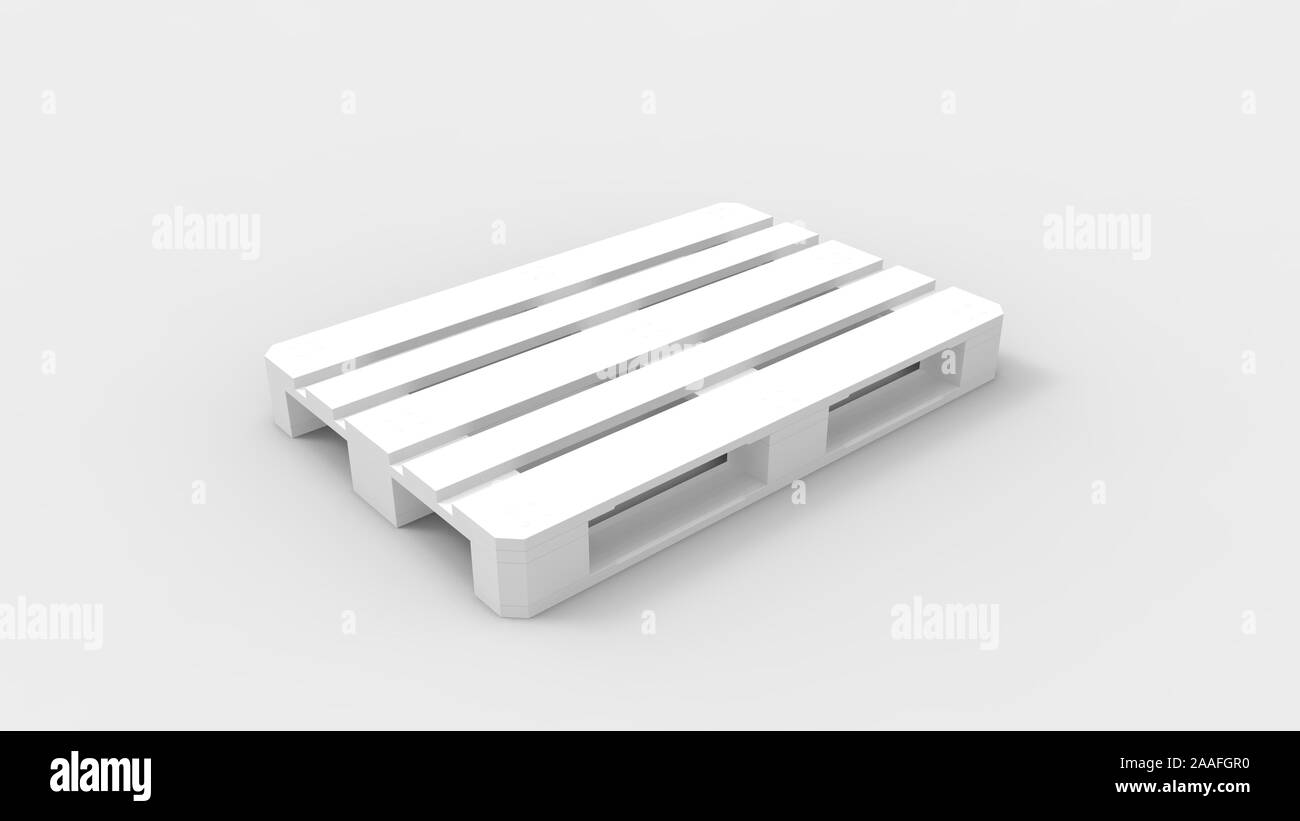 3d rendering of a pallet isolated in a studio background Stock Photo