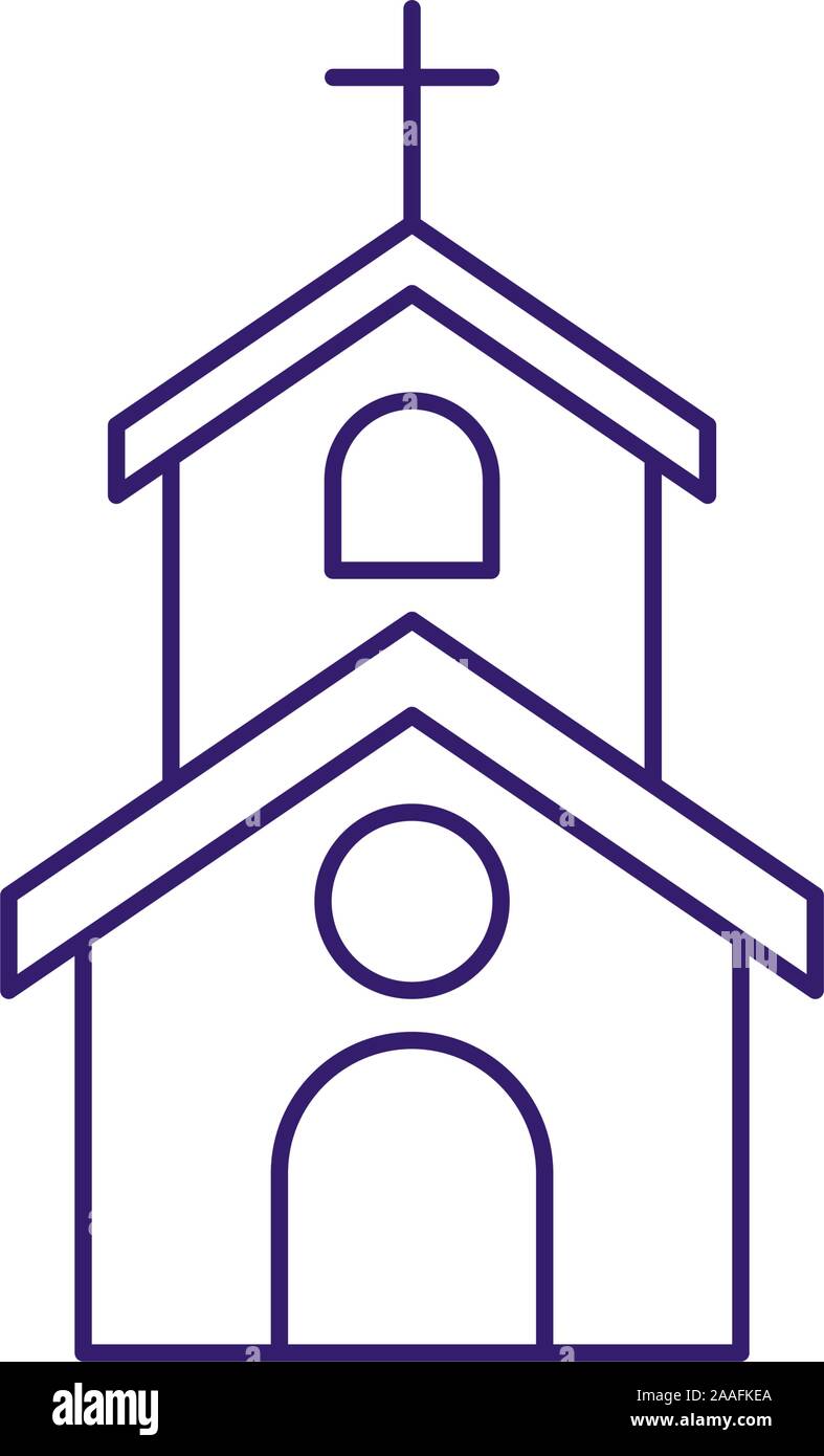 Isolated church with line vector design Stock Vector Image & Art - Alamy