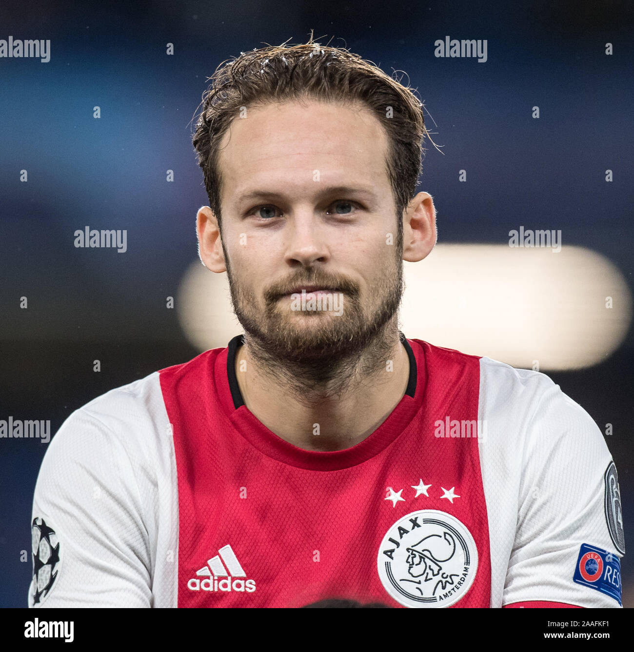 LONDON, ENGLAND - NOVEMBER 05: Daley Blind of AFC Ajax looks on during the UEFA Champions League group H match between Chelsea FC and AFC Ajax at Stam Stock Photo