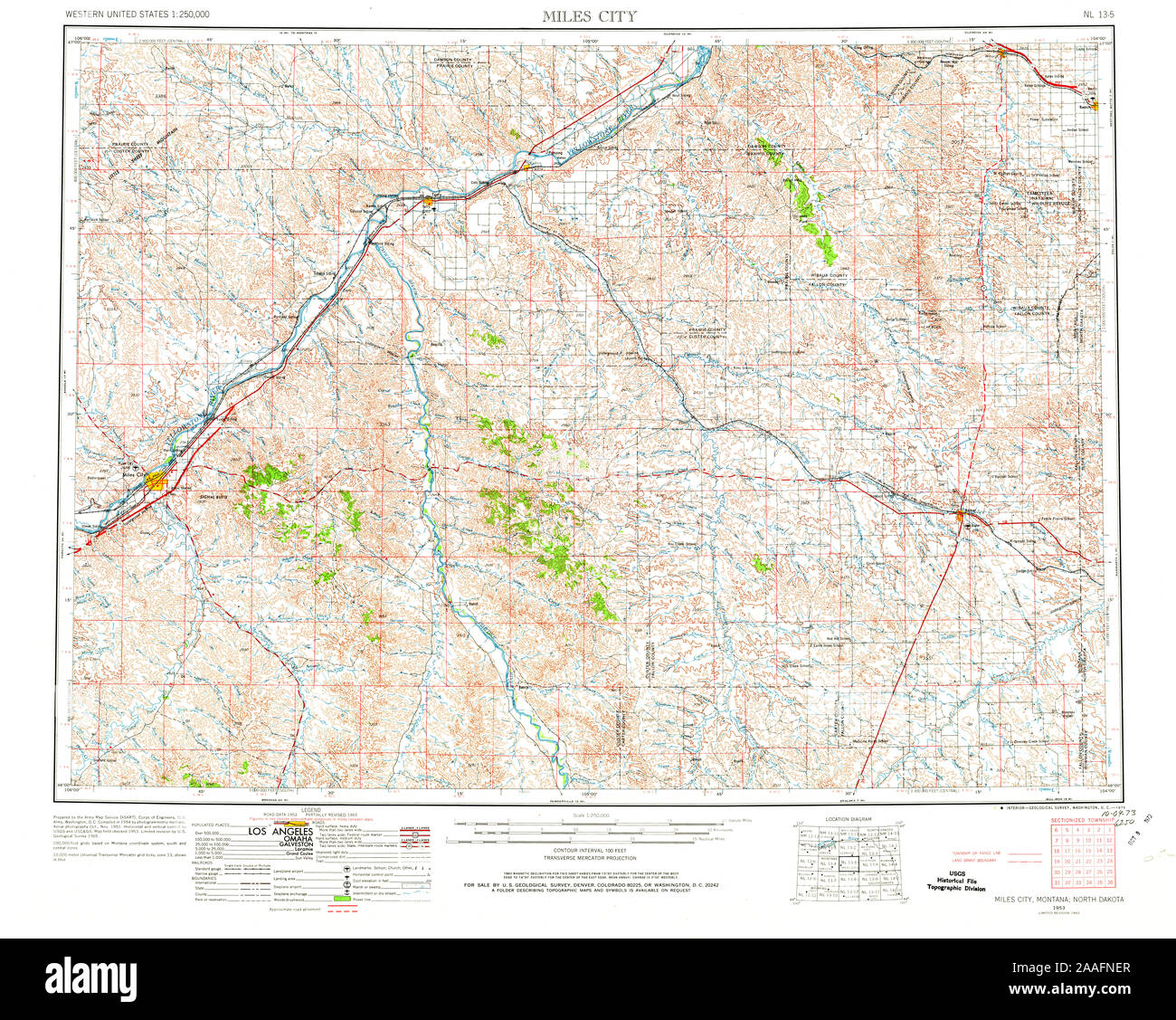 Map of miles city Cut Out Stock Images & Pictures Alamy
