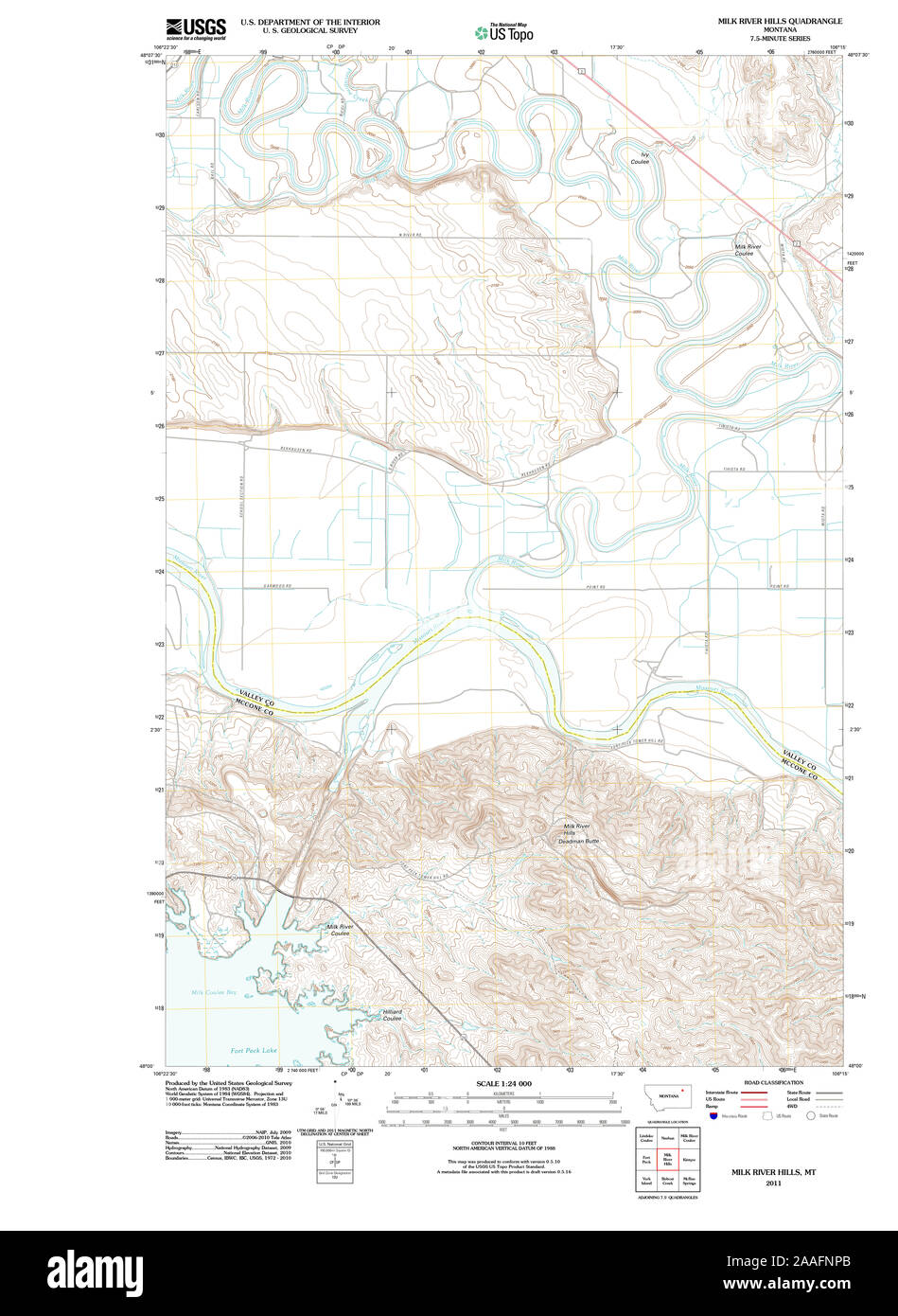Usgs Topo Map Montana Mt Milk River Hills 20110706 Tm Restoration 2AAFNPB 