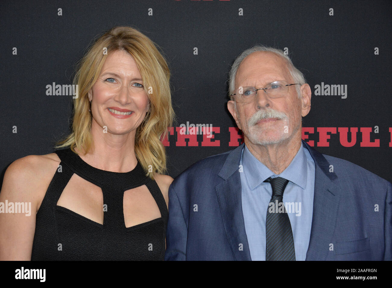 LOS ANGELES, CA - DECEMBER 7, 2015: Actor Bruce Dern & actress daughter