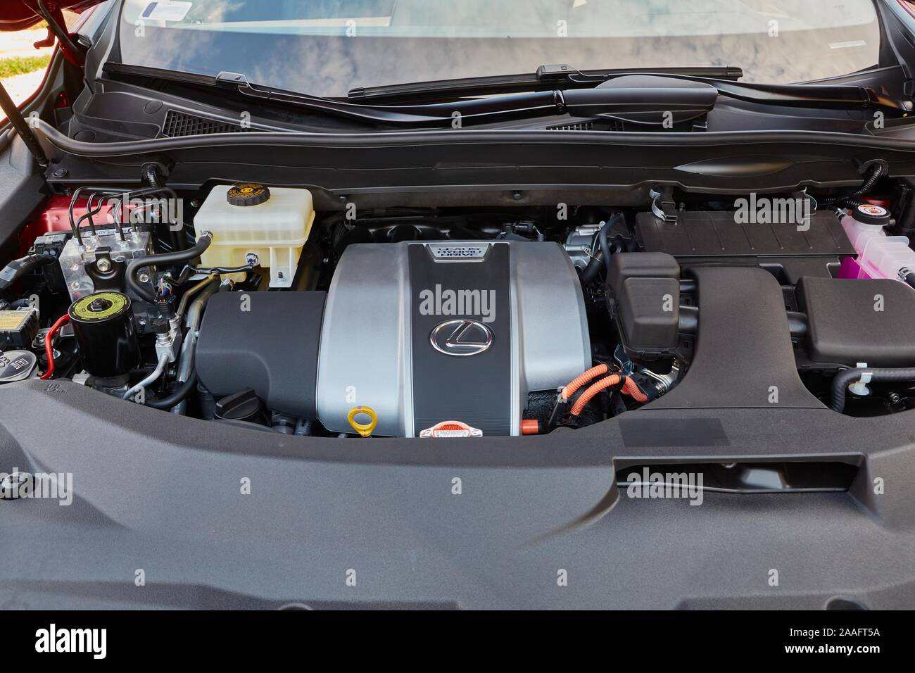 Car Engine Bay Stock Photo Alamy