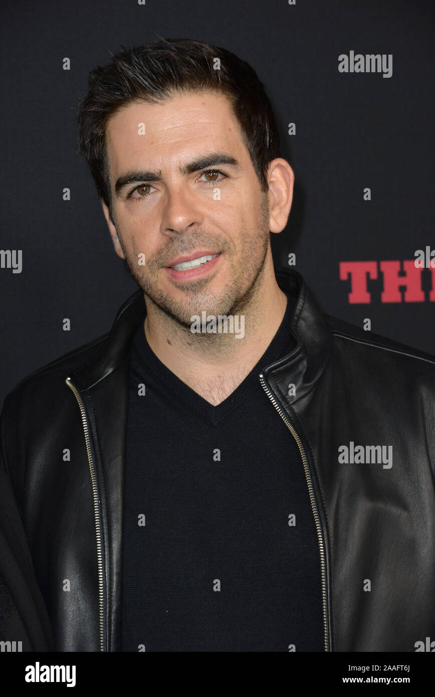 LOS ANGELES, CA - DECEMBER 7, 2015: Actor Eli Roth at the premiere 