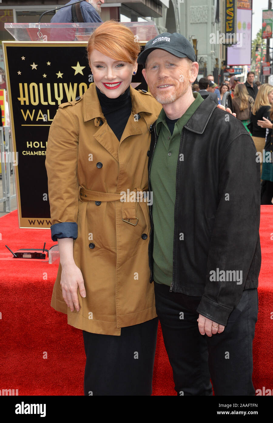 LOS ANGELES, CA - DECEMBER 10, 2015: Director Ron Howard & daughter