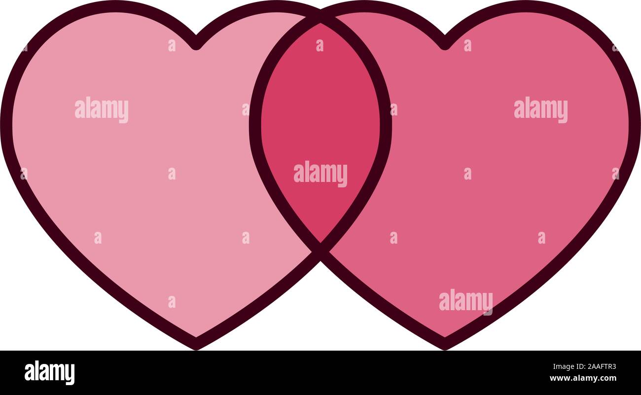 Isolated hearts icon fill vector design Stock Vector Image & Art - Alamy
