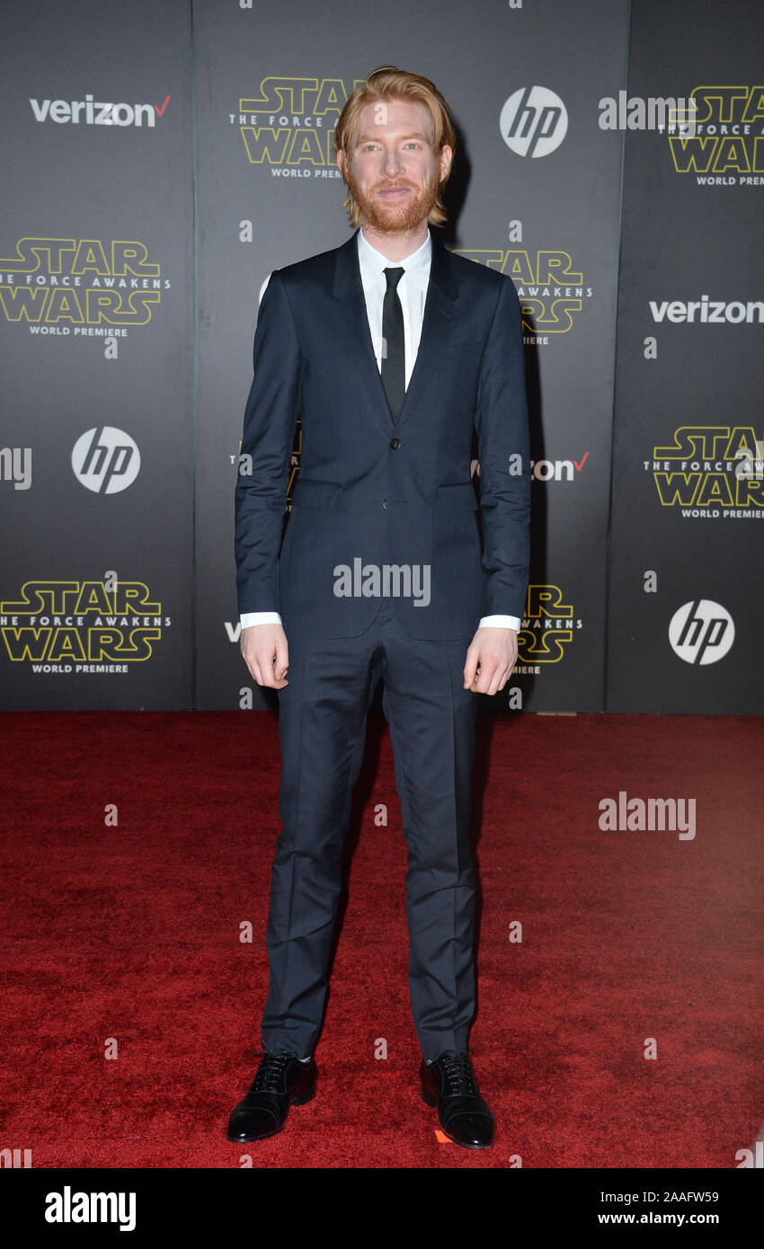 LOS ANGELES, CA - DECEMBER 14, 2015: Actor Domnhall Gleeson at the world premiere of 'Star Wars: The Force Awakens' on Hollywood Boulevard © 2015 Paul Smith / Featureflash Stock Photo