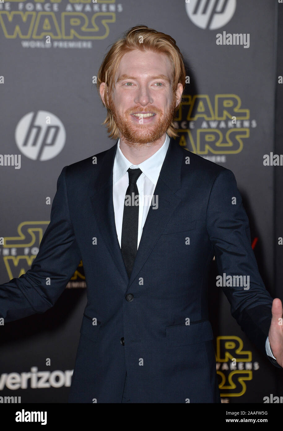 LOS ANGELES, CA - DECEMBER 14, 2015: Actor Domnhall Gleeson at the world premiere of 'Star Wars: The Force Awakens' on Hollywood Boulevard © 2015 Paul Smith / Featureflash Stock Photo