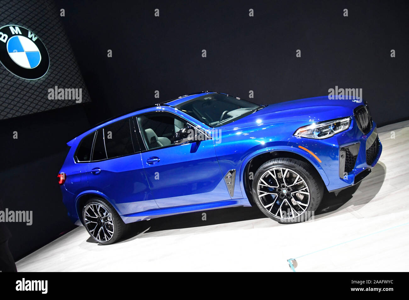 Los Angeles, California, USA. 20th Nov, 2019. BMW X5M on display during ...
