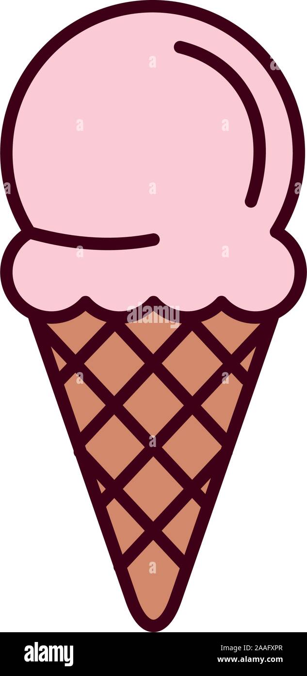 Summer and delicious ice cream fill design Stock Vector Image & Art - Alamy