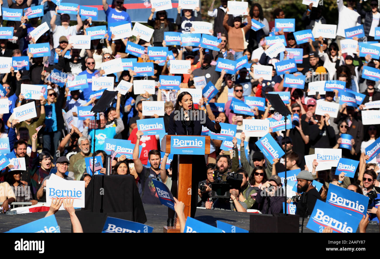 Bernie’s Back Rally Held at Queensbridge Park Featuring: Alexandria ...