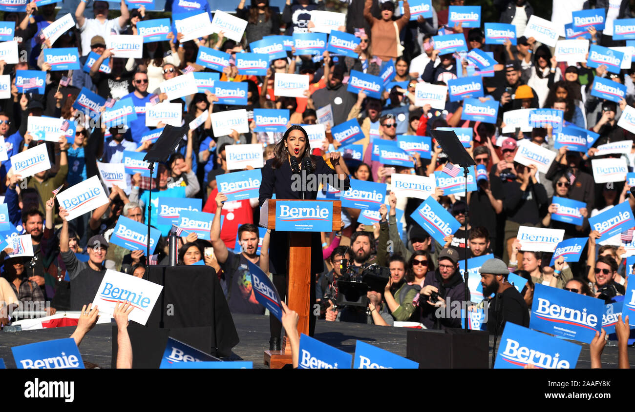 Bernie’s Back Rally Held at Queensbridge Park Featuring: Alexandria ...