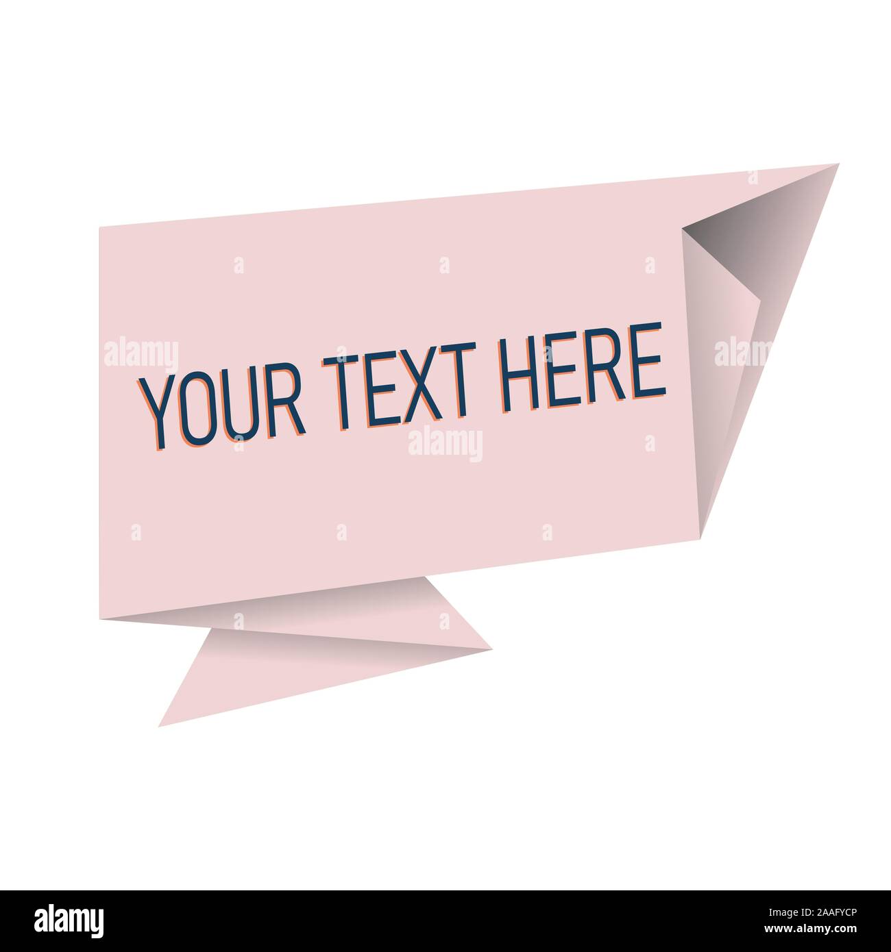 Quote vector geometric origami speech bubble. Stock Vector