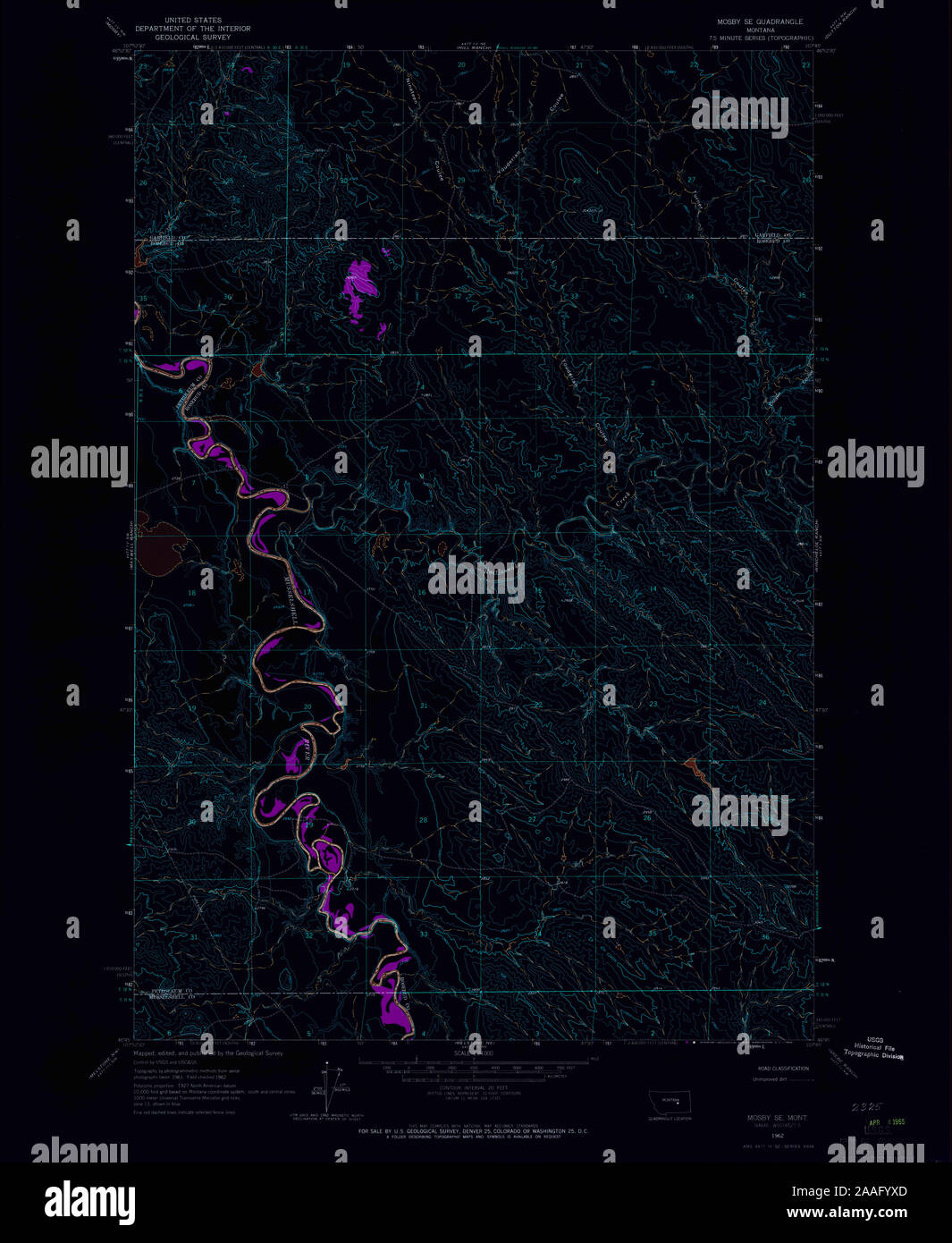 Mosby montana map hires stock photography and images Alamy