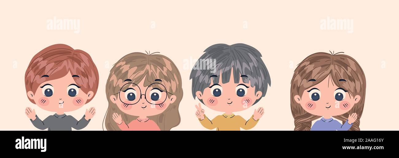 Girls and boys cartoons vector design Stock Vector Image & Art - Alamy