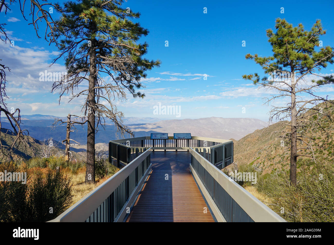 Observation area to see the Laguna Mountains. Meadows Information Kiosk