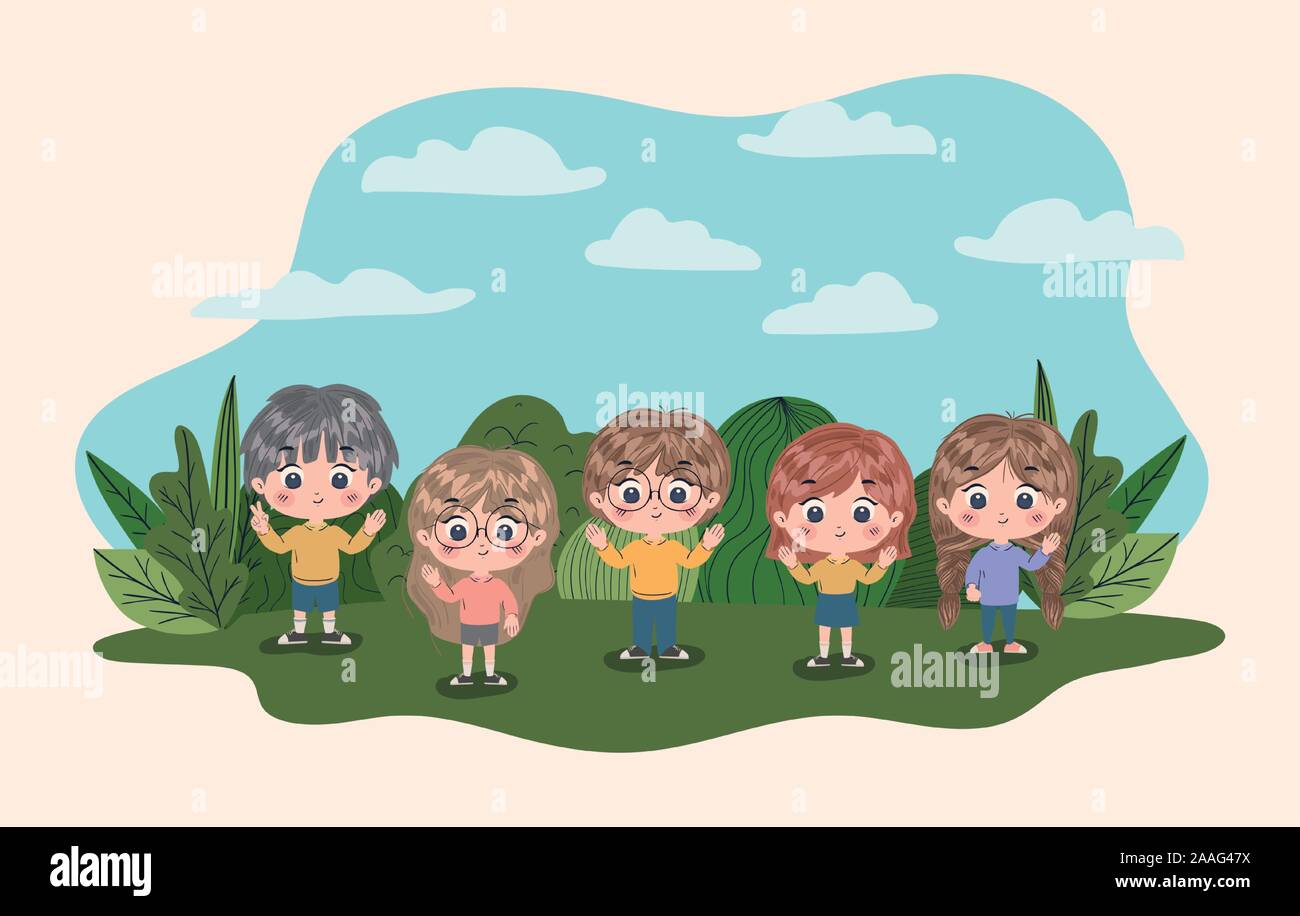 Girls and boys cartoons vector design Stock Vector Image & Art - Alamy